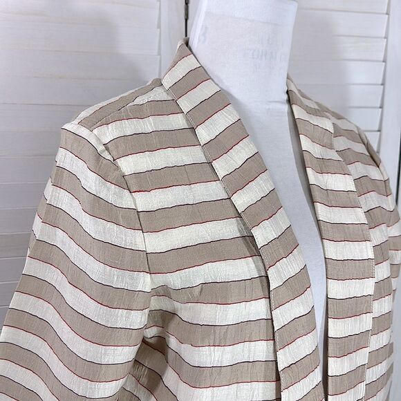 LOFT Linen Blazer Size 14 Jacket Blend Lightweight - Picture 4 of 11